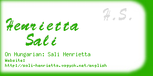 henrietta sali business card